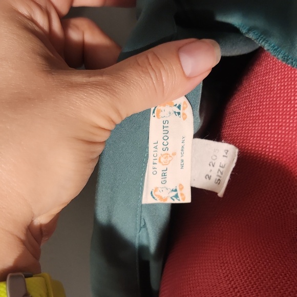 Vtg Girls Scout Leader Uniform Dress 1960s or 70s size 14 - Picture 7 of 9